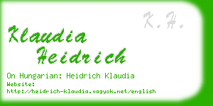 klaudia heidrich business card